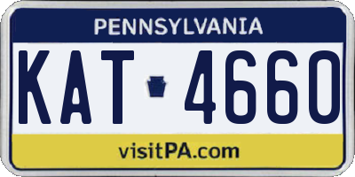 PA license plate KAT4660