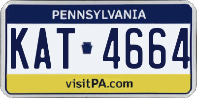 PA license plate KAT4664