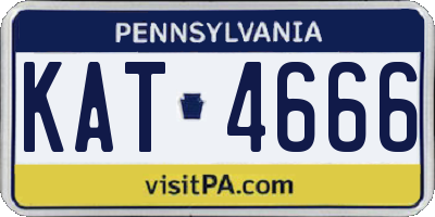 PA license plate KAT4666