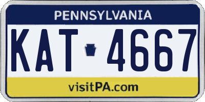 PA license plate KAT4667