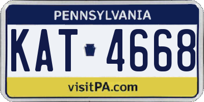 PA license plate KAT4668