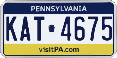 PA license plate KAT4675