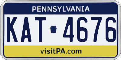 PA license plate KAT4676