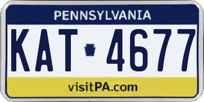 PA license plate KAT4677