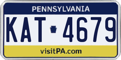 PA license plate KAT4679