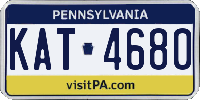 PA license plate KAT4680