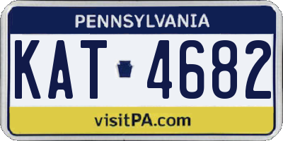 PA license plate KAT4682