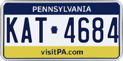 PA license plate KAT4684