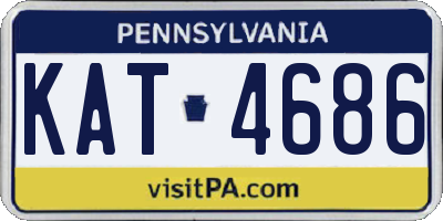 PA license plate KAT4686