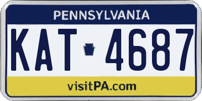 PA license plate KAT4687