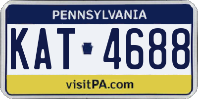 PA license plate KAT4688