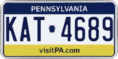 PA license plate KAT4689