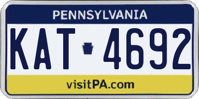 PA license plate KAT4692