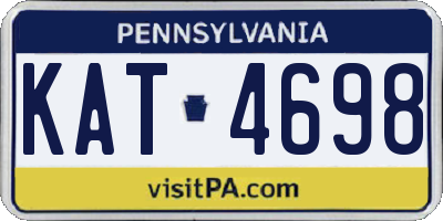 PA license plate KAT4698