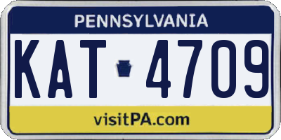 PA license plate KAT4709