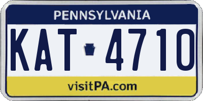 PA license plate KAT4710
