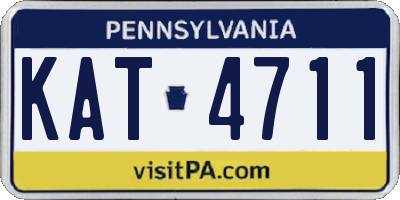 PA license plate KAT4711