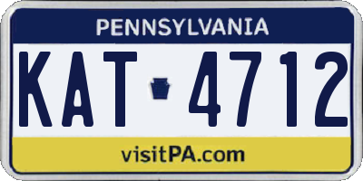 PA license plate KAT4712