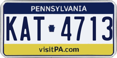 PA license plate KAT4713