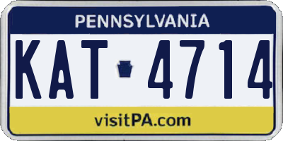 PA license plate KAT4714