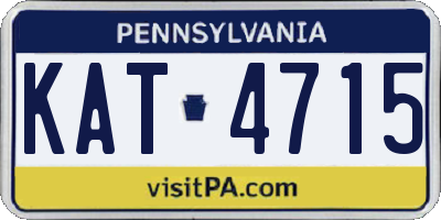 PA license plate KAT4715