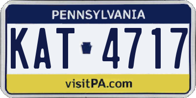 PA license plate KAT4717
