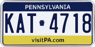 PA license plate KAT4718