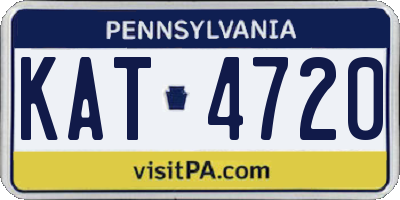 PA license plate KAT4720