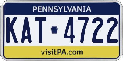 PA license plate KAT4722