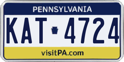 PA license plate KAT4724