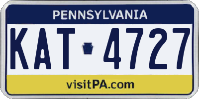 PA license plate KAT4727
