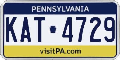 PA license plate KAT4729
