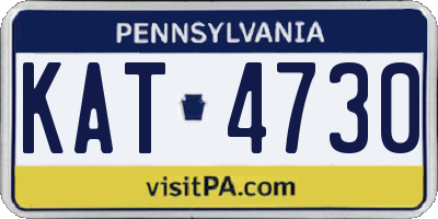 PA license plate KAT4730