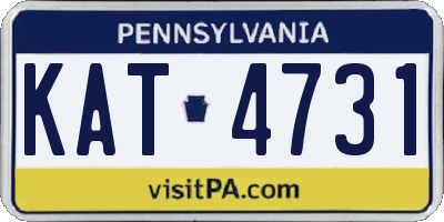 PA license plate KAT4731