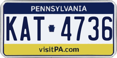 PA license plate KAT4736