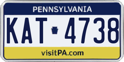 PA license plate KAT4738