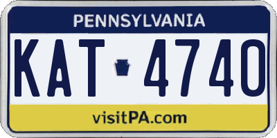 PA license plate KAT4740