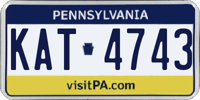 PA license plate KAT4743
