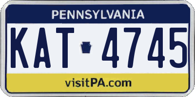 PA license plate KAT4745