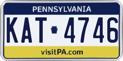 PA license plate KAT4746