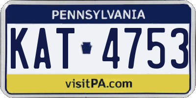 PA license plate KAT4753