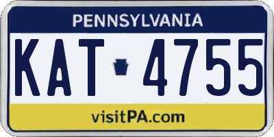PA license plate KAT4755