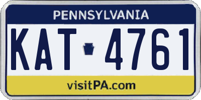 PA license plate KAT4761
