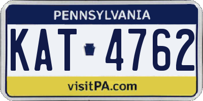 PA license plate KAT4762