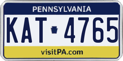 PA license plate KAT4765