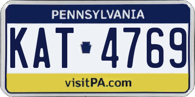 PA license plate KAT4769