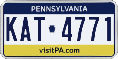 PA license plate KAT4771