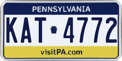 PA license plate KAT4772