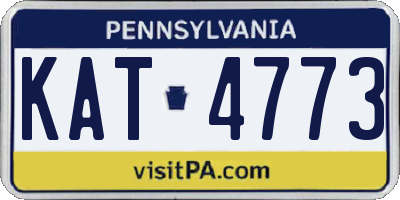 PA license plate KAT4773