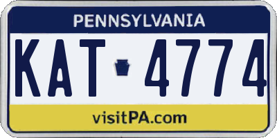 PA license plate KAT4774